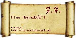 Fles Hannibál névjegykártya